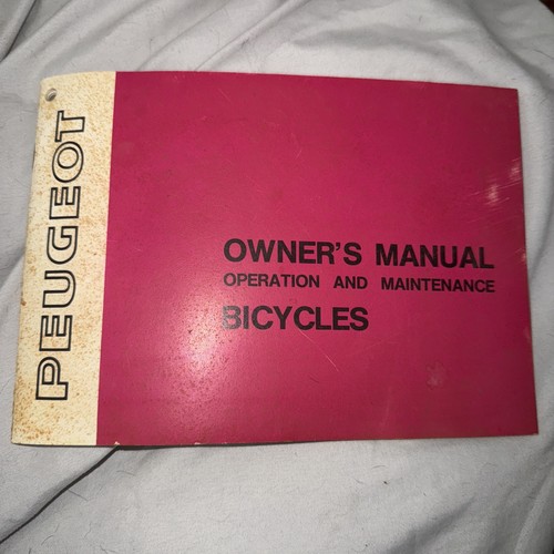 Vintage peugeot owners manual - vintage,