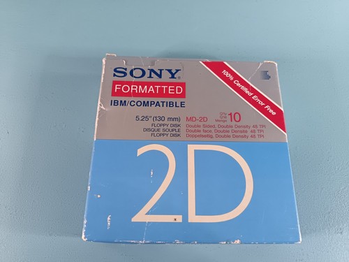 Sony formatted 2d - sony, md-2d