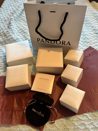 Pandora charm bracelet - charm, boxes