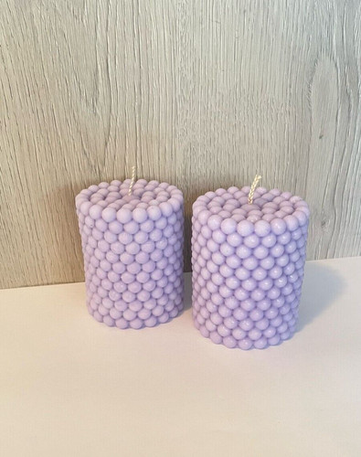 Set bubble pillar candles - bubble,