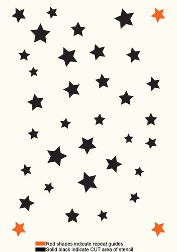 Stars stencil pattern paint - stars,