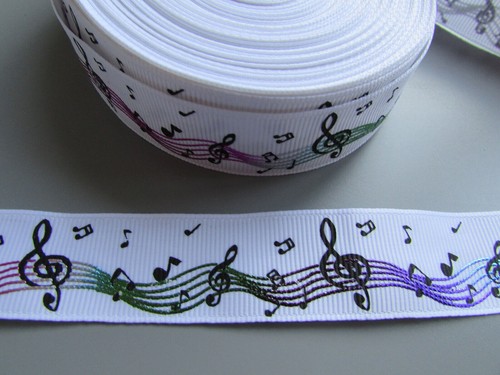 Music grosgrain ribbon 2cm - music,