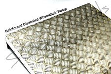 2 mm Reinforced Disabled Wheelchair Ramp Aluminium Chequer Plate