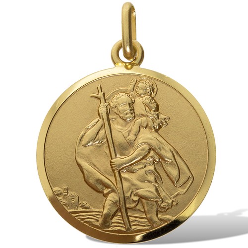 9ct gold saint christopher - 9ct,