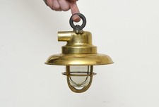 Vintage old brass ships lamp