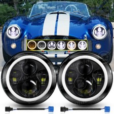 Pair 7" Round LED Headlights