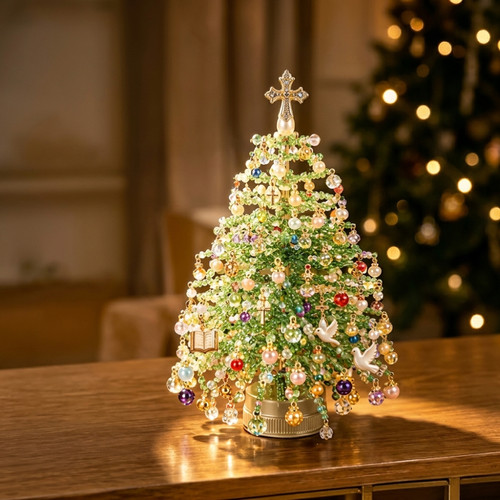Diy beaded christmas tree - diy,