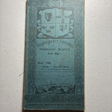 Rare Sheet 192 Ordnance Survey Map Ireland, Half Inch to Mile 30x21, Dublin 