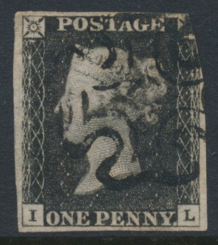 1840 black l a - 1d,
