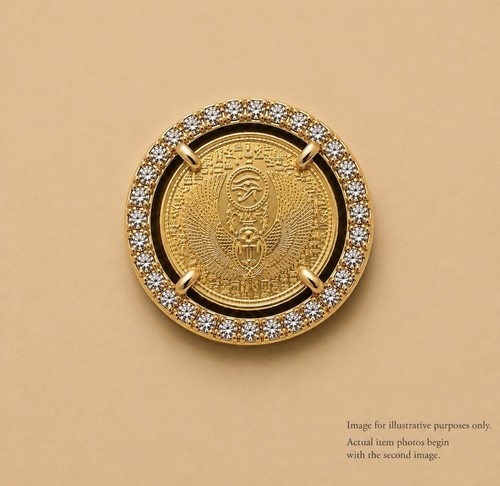 24k gold egyptian scarab - 24k, coin