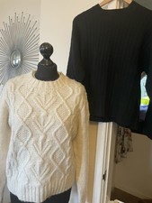 2 x Asda George Jumpers Cream