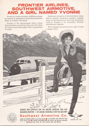 Southwest airmotive 1962 print - 1962,