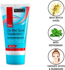 2x Beauty Formulas On The Spot Treatment - Witch Hazel & Peppermint Oil - 30ml
