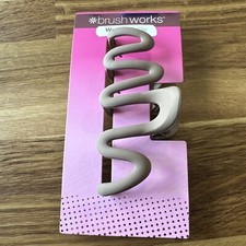 Brushworks Large Wave Claw Hair Clip in Taupe BNIP Freepost