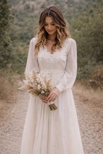 Vintage 1970s Wedding Dress -