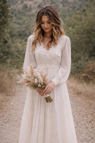 Vintage 1970s wedding dress - vintage,