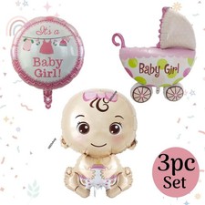 Baby Shower Balloons 3pc foil
