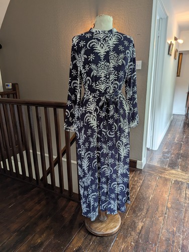 Zara navy blue white - blue, printed
