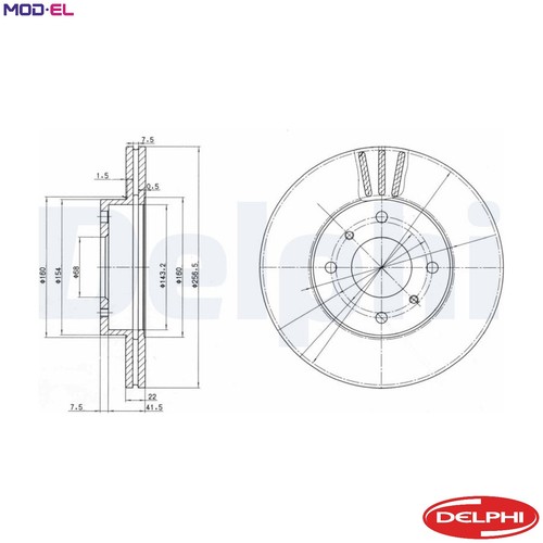 Brake disc bg2567 for - disc,