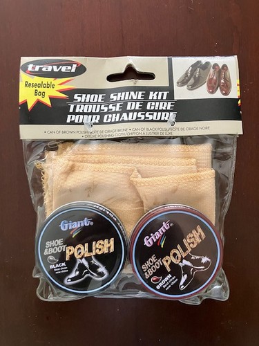 Travel shoe shine kit - kit, black