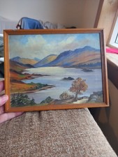 Oil On Board ,scottish Scene Loch Lomond, Signed Initials W.m