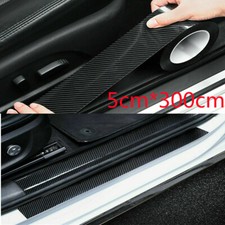 Car Sticker Carbon Fiber Door Sill Protector Scuff Trim Accessories 300CMx5CM