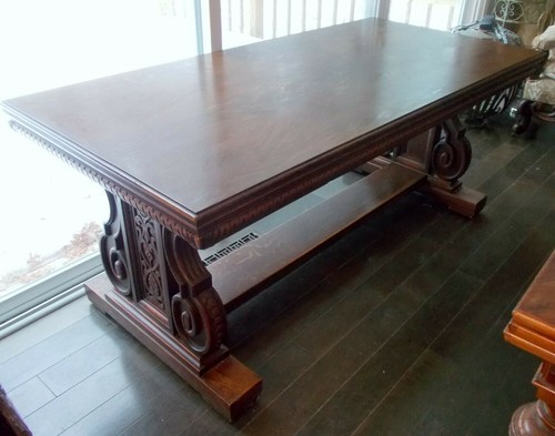 Antique trestle harvest - , 19