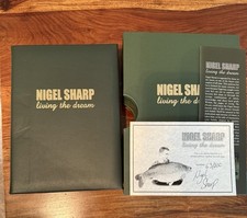 carp fishing leatherbound book  Nigel Sharpe living the dream perfect condition 