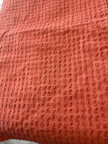 Orange seersucker tablecloth - orange,