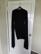 Boohoo Cape Detail Black Mini