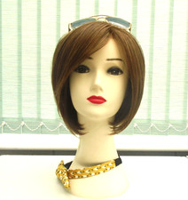 Pre loved very lightly worn lace front brown bob cut wig