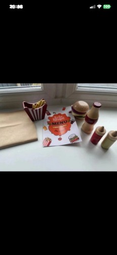 Wooden pretend play food set - set,