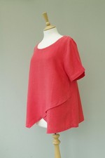 Sahara 100% Linen Coral Top