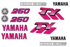 Yamaha TY250 Decal sets, suitable for TY250, Red and White & Pinky version, TY