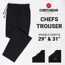 Black chef trouser catering - chef,