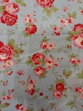 IKEA Cath Kidston Rosali Roses On Blue Cotton Fabric 2.6m x 150cm