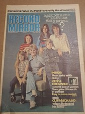 PARTRIDGE FAMILY RECORD MIRROR Magazine 9 JUNE 1973 Bowie Bolan Slade Sweet NME