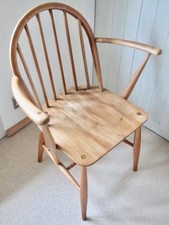 An Early Ercol  Windsor Carver chair in blonde finish - good condition
