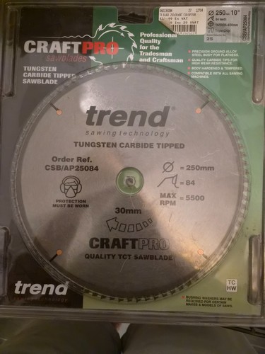 Trend 250mm 80t tct - 80t, table