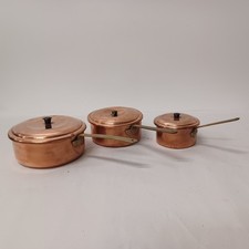 Set of 3 Vintage Copper