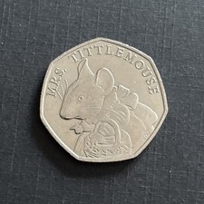 2018 - Mrs Tittlemouse - 50p coin Fifty Pence - Beatrix Potter-Circulated (C98)
