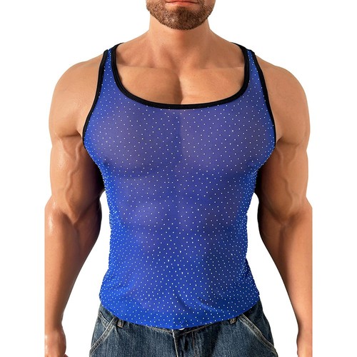 Men shiny sequined - men's, mesh