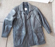 Mens Coletti Studio Vintage 80s 90s Grey Leather Jacket Size Large 46" Chest