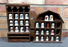 2 x Wooden Thimble Display