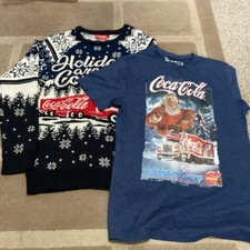 Christmas Jumper & T shirt Coca Cola Truck Holidays Are Coming  adult small