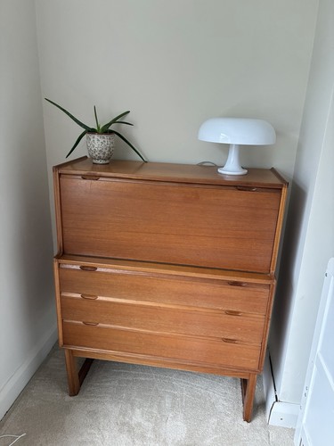Teak desk writing - writing, bureau