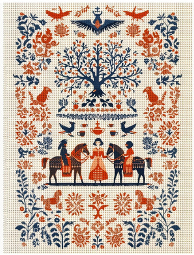 Printed cross stitch - printed, 11