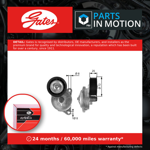 Aux belt tensioner fits ford - tensioner,