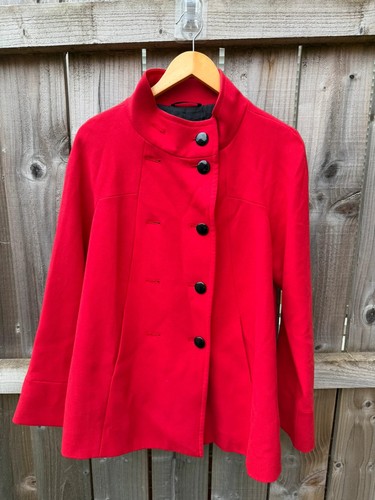 Red swing coat - swing, neck