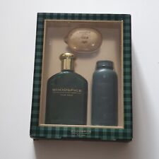 RARE Marks & Spencer Woodspice Gift Set Aftershave, Talc, and Soap OOP New M&S